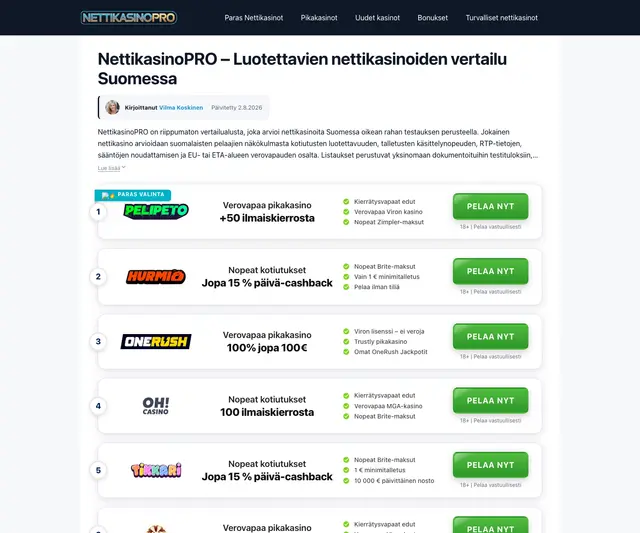 nettikasinopro homepage